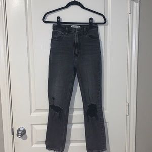Abercrombie Ultra High Rise Ankle Straight Jeans
